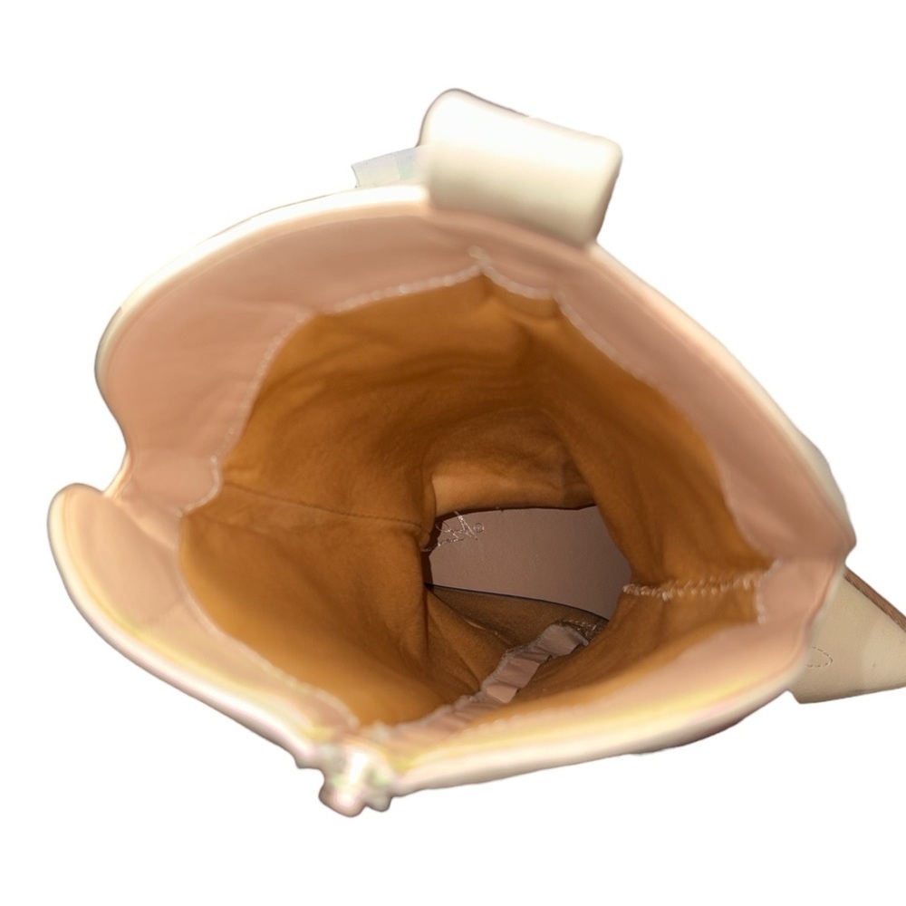 Womens Size 7.5 Cowboy Western Boots Pointy Toe Knee High Zipper Cream - Picture 7 of 8